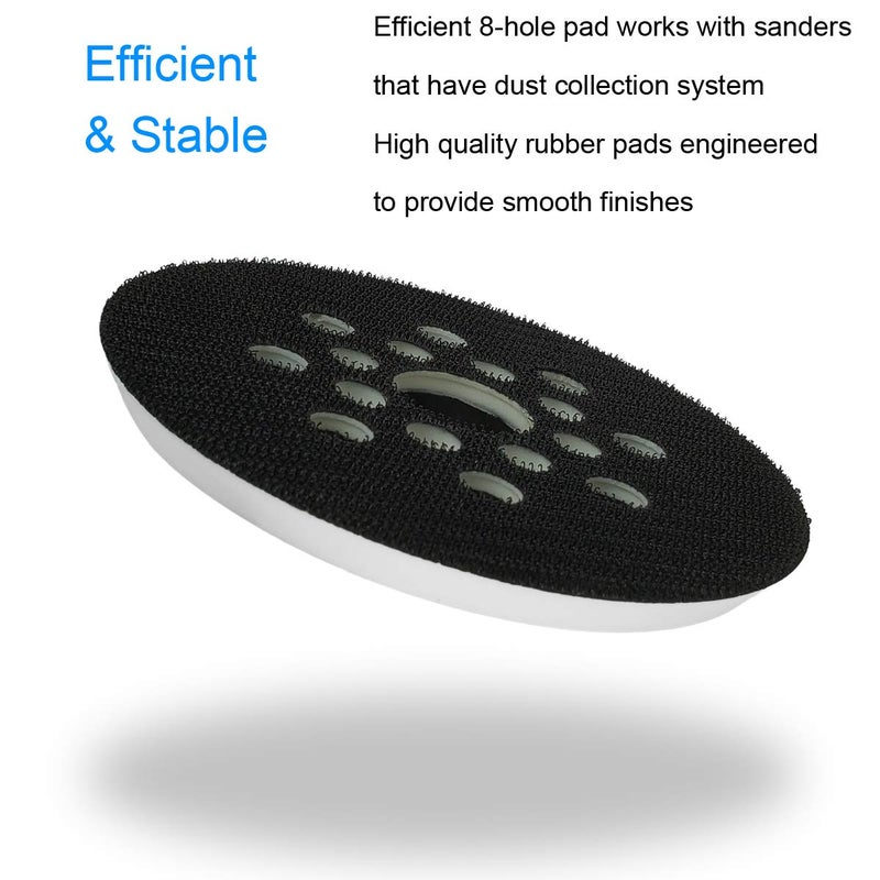 Tockrop 5 Inch 8 Hole Hook & Loop Replacement Sander Pad for 5" Bosch ROS20VS, ROS20VSC, ROS20VSK, ROS20, ROS10 Random Orbit Sanderâ€¦ - Image 4